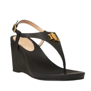 Lauren Ralph Lauren Women Jeannie Wedge Sandals Size 7M